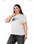 Büyük Yelken Baskılı Bisiklet Yaka Beyaz T-Shirt 5