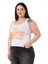 Büyük Askılı Yazılı Beyaz Turuncu T-Shirt 5