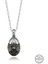 Swarovski Crystal Taşlı Oval Gümüş Kadın Kolye 2