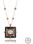 Swarovski Crystal Taşlı Rose Top Zincir Siyah Elmas Gümüş Kadın Kolye 2