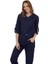 Vıolet- Kadın Koton Lacivert Medikal Üniforma Üst 1