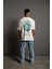 Erkek Sırt Baskılı T-Shirt - Beyaz 4