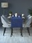 Kadife Efektli Marin Mavi Rengi Aura Serisi Runner 40 x 140 3