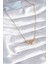 316L Çelik Gold Renk Zirkon Taşlı Tiffany Model Kadın Kolye - EBJ240229W20260 2