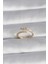 Pirinç Gold Renk Zirkon Taş Detay Kalp Model Kadın Yüzük - EBJ240229W19734 1