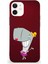 Apple iPhone 12 Soft Premier Kapak Pearl Yengeç Tasarımlı Silikon Kılıf - Mürdüm 1