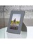 Gerçek Deri Masaüstü Fotoğraf Çerçevesi, 22X17CM (15X10 Foto) Gri 1