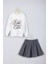 Yeni Sezon Little Quenn Baskılı Etek Sweat Takım 1