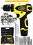 Tekno Trust 72 Volt Alman 58 Volt 12 Amper Çift Çelik Şanzuman Lithyum Batarya Çift Akülü Vidalama Matkap Şarjl 1