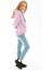 Kapüşonlu Uzun Kol Lila Renk Kız Çocuk Sweatshirt 1
