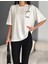 Kadın T-Shirt Oversize Yumuşak Sıfır Yaka T-Shirt Bisiklet Yaka 1