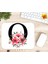 O Harfi Pembe Çiçekli Baskılı Özel Tasarım Dikdörtgen Kaydırmaz Mousepad 1