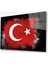 Türk Bayrağı Siyah Fon Cam Tablo 2