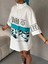 Baskılı Yarım Fermuarlı T-Shirt Beyaz 1