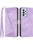 Samsung Galaxy A33 5g Üçgen Izleme Deri Cüzdan Kapağı Strap Purpleanti Drop Anti Drop Stand Telefon Kılıfı (Yurt Dışından) 1