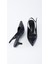 Alin Arkası Açık Rahat Kısa Topuklu Siyah Kadın Stiletto 5