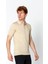 Erkek Fit Altı Kolları Lastikli Polo Yaka Düğmeli T-Shirt 4