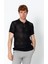 Erkek Fit Polo Yaka Extra Rahat Düğmeli Örme T-Shirt 2