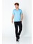 Erkek Fit Rahat Naylon V Yaka Seyahatlik T-Shirt 1