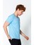 Erkek Fit Rahat Naylon V Yaka Seyahatlik T-Shirt 4