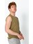 Erkek Fit Extra Rahat Delikli Bisiklet Yaka Kolsuz T-Shirt 4