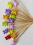 30 Adet Dekoratif Ayıcıklı Pasta Kürdanı 6 cm Karışık Renk - Ayıcık 1,5 x 1,5 cm - Hallowen Kürdan 2