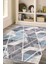 Troya Mavi Krem Halı Yumuşak Oturma Odası Salon Çocuk Odası Mutfak Halısı J0065 80 x 150 1