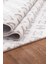 Troya Gri Beyaz Halı Yumuşak Oturma Odası Salon Çocuk Odası Mutfak Halısı J0087 80 x 150 3