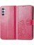 Samsung Galaxy A34 5g Zarif Iş Dört Yapraklı Yonca Flip Case (Yurt Dışından) 1
