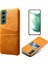 Samsung Galaxy S24 Pu+Sert Pc Koruyucusu Ikili Yuvası Orange Telefon Kılıfı (Yurt Dışından) 1