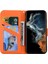 Samsung Galaxy S23 Ultra Karikatür Hayvan Desen Pu Deri Cep ları Strap Orange Telefon Kılıfı (Yurt Dışından) 2