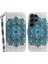Samsung Galaxy S24 Ultra Deseni Pu Deri Strap Çelenkli Baskılı Dalgalı Baskılı Dalgalı Telefon Kılıfı (Yurt Dışından) 1