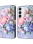 Samsung Galaxy S23 + Önleme Önleyici Deseni Baskı Deri Renkli Çiçek Telefon Kılıfı (Yurt Dışından) 1