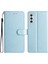 Samsung Galaxy A35 5g Kullanışlı Ipek Doku Deri Deri Sky Telefon Kılıfı (Yurt Dışından) 1