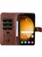 Samsung Galaxy S24 Ultra Pu Deri Fermuar Kahverengi Telefon Kılıfı (Yurt Dışından) 2