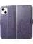 Iphone 14 Için Kılıf Artı Kapak Kapak Kısa Kayış Deri Kılıf Zarif Dört (Yurt Dışından) 1