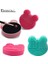 Pembe Kalp Makyaj Fırçası Temizleyici Yıkama Fırçası Pedi Temizleme Matı Kozmetik Fırça Temizleyici Evrensel Makyaj Aracı Scrubber Kutusu (Yurt Dışından) 4