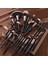 BX-E18 Adet Beılı Lüks Siyah Profesyonel Makyaj Fırça Seti Büyük Toz Makyaj Fırçaları Fondöten Doğal Karıştırma Pinceaux De Maquillage (Yurt Dışından) 5