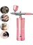 Pembe Tarzı Airbrush Kompresör Kiti ile Taşınabilir Airbrush Boya Püskürtme Tabancası Airbrush Nail Art Dövme Craft Kek Yüz Nano Sis Mist Spreyi (Yurt Dışından) 2