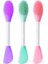 Pembe Tarzı Çift Uçlu Silikon Maske Fırçası Smear Tipi Çamur Yıkama Siyah Nokta Fırçası Yüz Temizleme Fırçası Silikon Yüz Scrubber (Yurt Dışından) 3