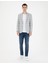 Erkek Açık Mavi Slim Fit Keten Karışımlı Ekose Ceket 50284961-VR003 4