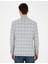 Erkek Açık Mavi Slim Fit Keten Karışımlı Ekose Ceket 50284961-VR003 5
