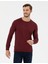 Erkek Bordo Slim Fit Bisiklet Yaka Basic Triko Kazak 50258993-VR014 1