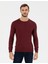 Erkek Bordo Slim Fit Bisiklet Yaka Basic Triko Kazak 50258993-VR014 3