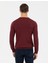 Erkek Bordo Slim Fit Bisiklet Yaka Basic Triko Kazak 50258993-VR014 5