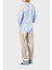 Çizgili Pamuklu Oversize Fit Omuzları Açık Gömlek Bayan Gömlek 103058A1OMZE5 4