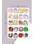 Animal Vektör Sticker Seti Planner Ajanda Bullet Journal Için Uygun Set 1