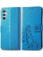 Samsung Galaxy A34 5g Zarif Iş Dört Yapraklı Yonca Flip Case (Yurt Dışından) 1