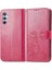 Samsung Galaxy A34 5g Zarif Iş Dört Yapraklı Yonca Flip Case (Yurt Dışından) 1