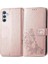 Samsung Galaxy A34 5g Zarif Iş Dört Yapraklı Yonca Flip Case (Yurt Dışından) 1